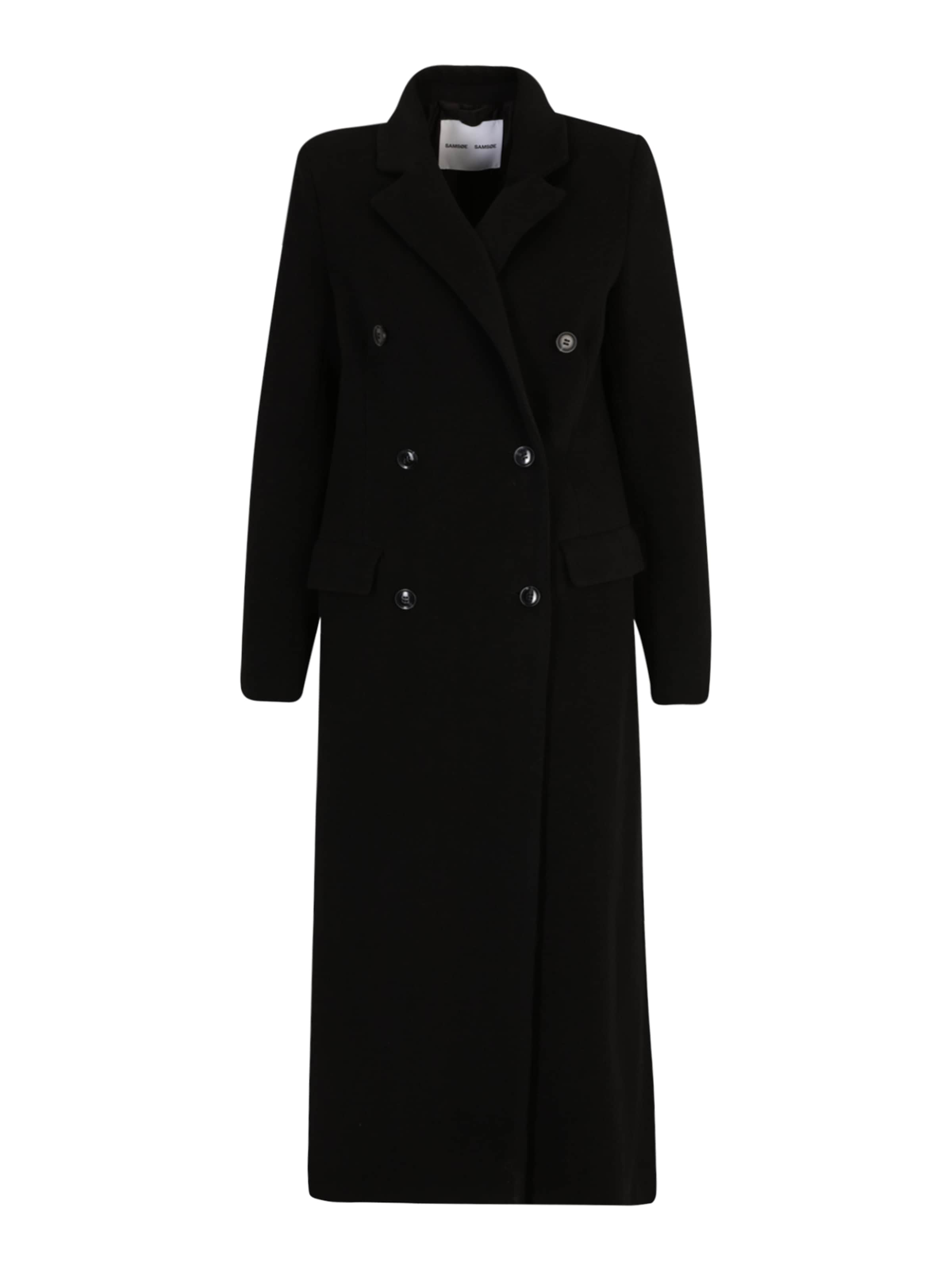 melns Samsøe Samsøe Starpsezonu mētelis 'FALCON': no priekšpuses