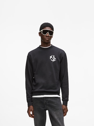 KARL LAGERFELD JEANS Majica 'Monogram' | črna barva: sprednja stran