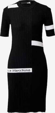 Robes en maille Love Moschino en noir : devant