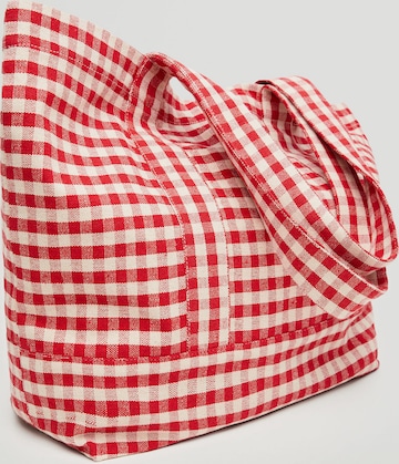 MANGO Nákupní taška 'CANNES' – červená: přední strana