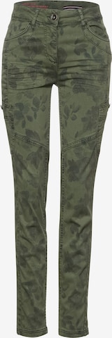 CECIL Tapered Broek in Groen: voorkant