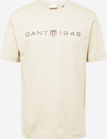 T-Shirt GANT en beige : devant