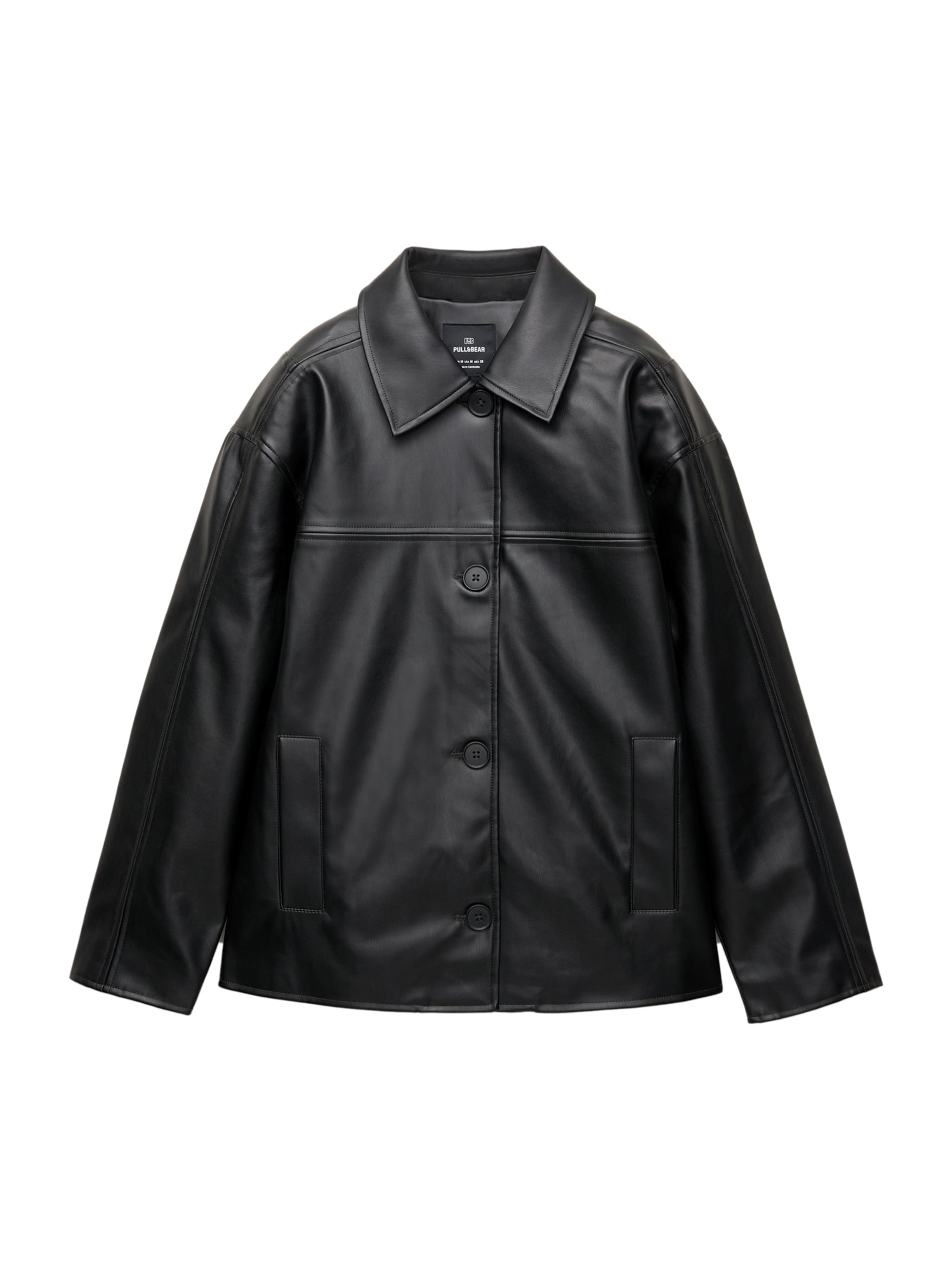 Pull&Bear Overgangsjakke i sort: forside