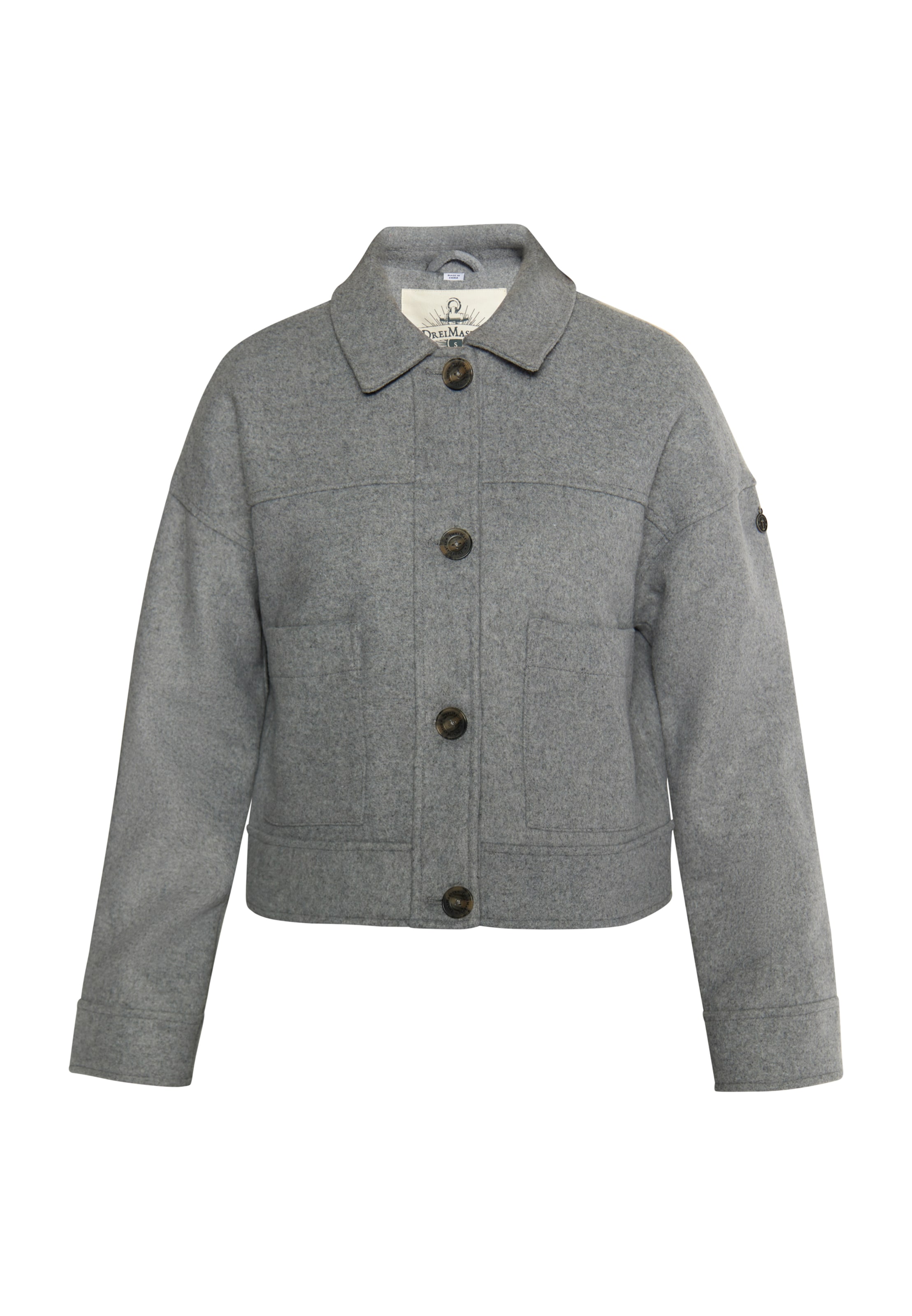 DreiMaster Vintage Демисезонная куртка в Серый: спереди