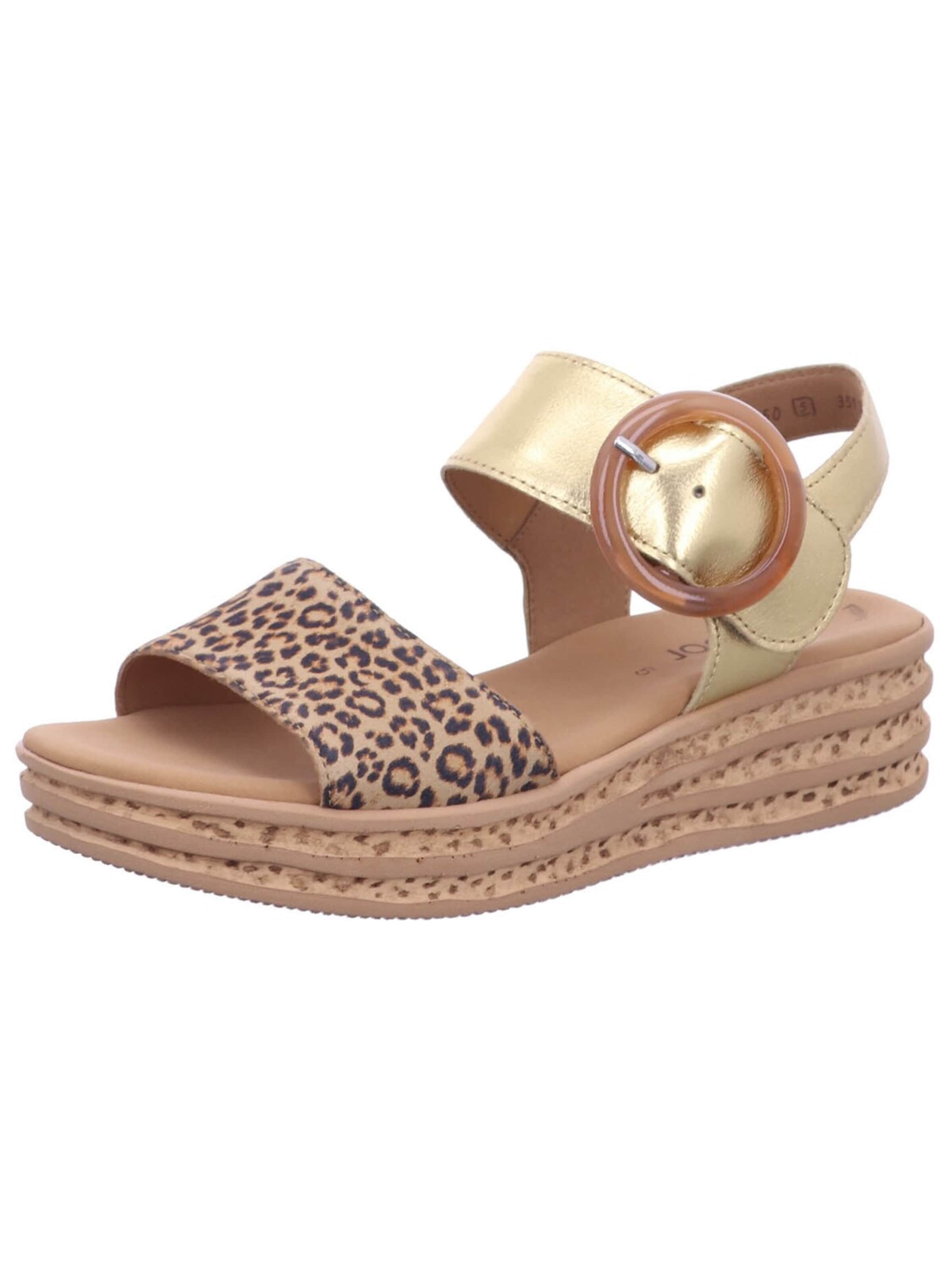 Sandalo 'Sandalette Damen 64.550 32 Echtleder in braun' di GABOR in marrone: frontale