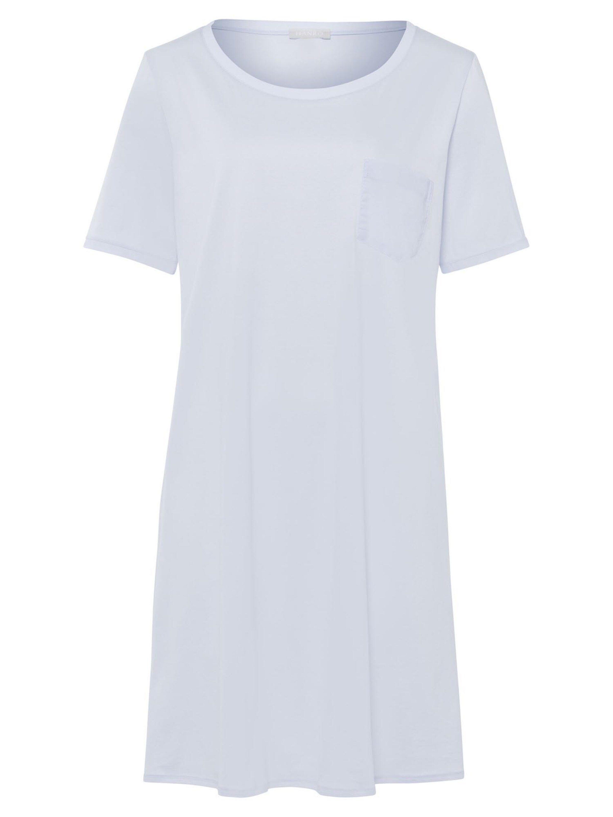Hanro Nightgown 'Cotton Deluxe' in Blue: front