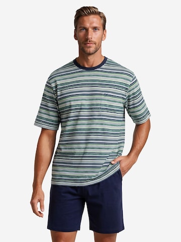 HAJO Short Pajamas 'Premium Cotton' in Green: front
