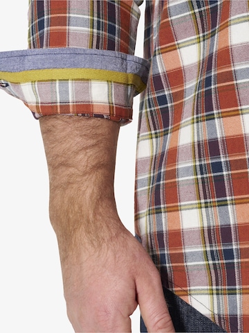 Jan Vanderstorm Comfort fit Button Up Shirt 'Ewikson' in Orange