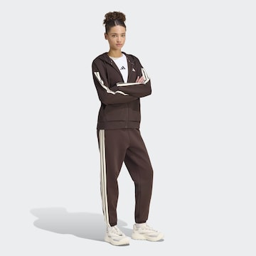 ADIDAS SPORTSWEAR Sportsweatjacke 'Essentials' in Braun