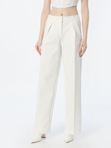 BRAX Zvonové kalhoty Kalhoty se sklady v pase 'MAINE' – bílá: přední strana