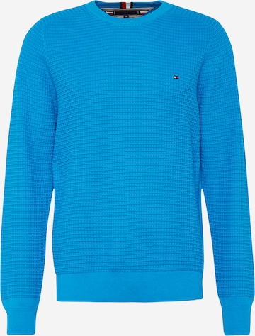 TOMMY HILFIGER Trui 'SPRING GRID' in Blauw: voorkant