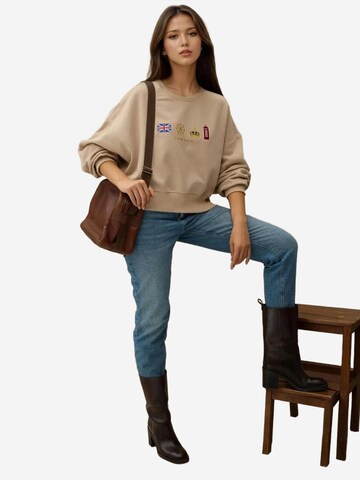 Sweat-shirt Hiccup en beige