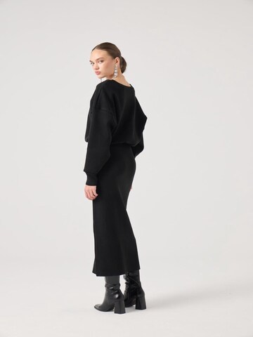 Robes en maille HOLLY LOLLY en noir