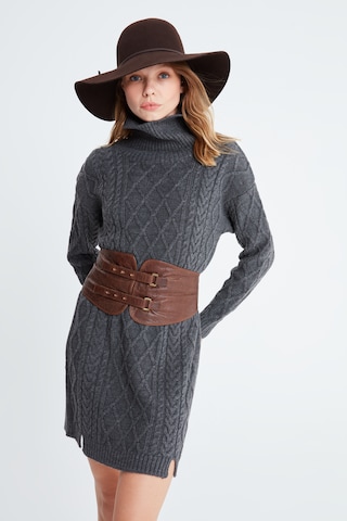 Jimmy Sanders Knitted dress 'Fiora' in Grey: front