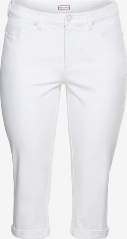 sheego by Joe Browns Slim fit Pants in White: front