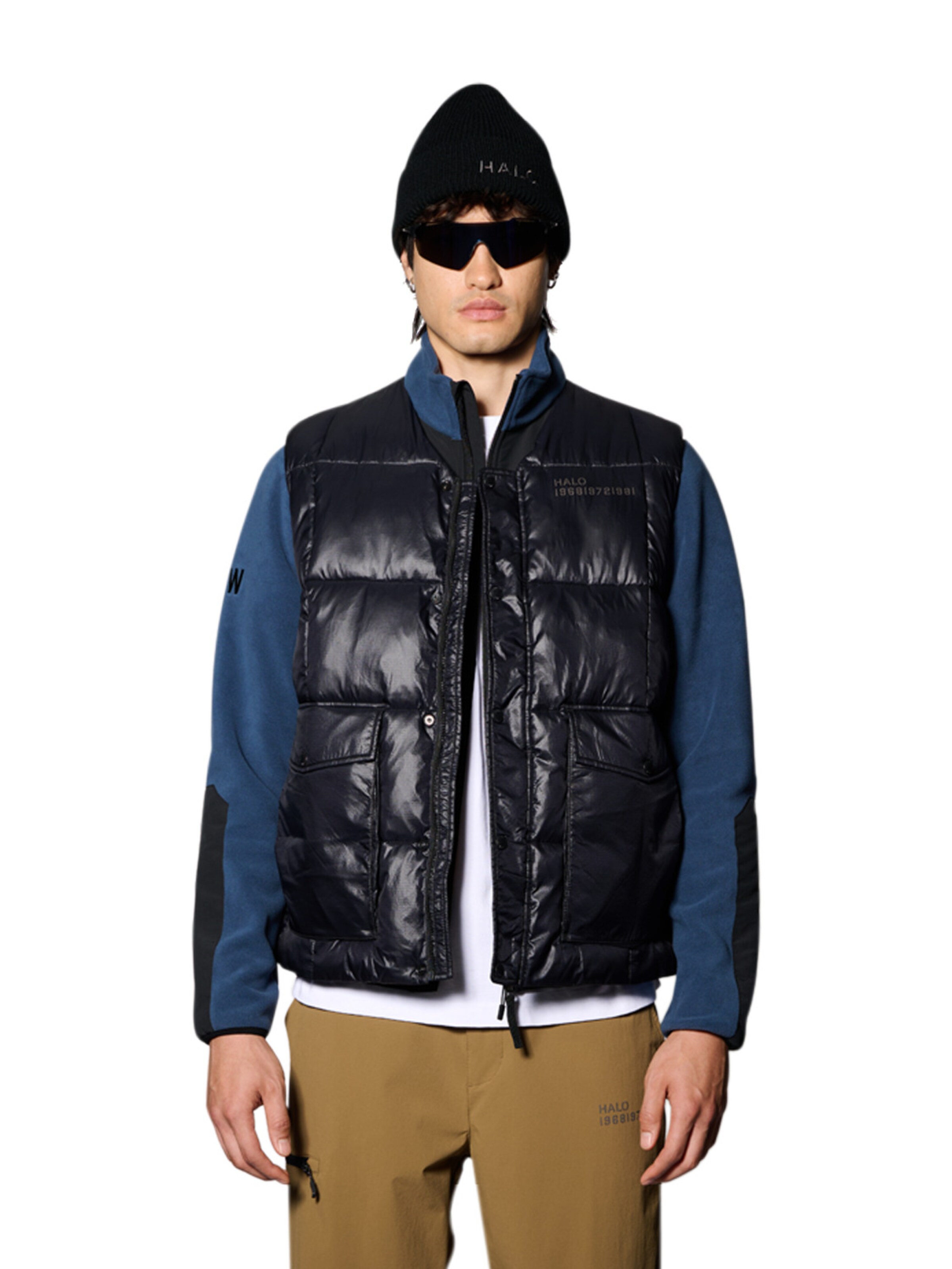 HALO Weste in Schwarz: Vorderseite