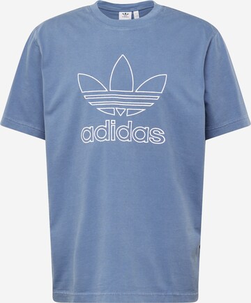 ADIDAS ORIGINALS T-shirt 'Adicolor Outline Trefoil' i blå: framsida