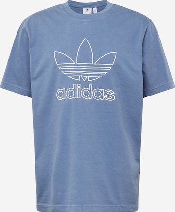 Maglietta 'Adicolor Outline Trefoil' di ADIDAS ORIGINALS in blu: frontale