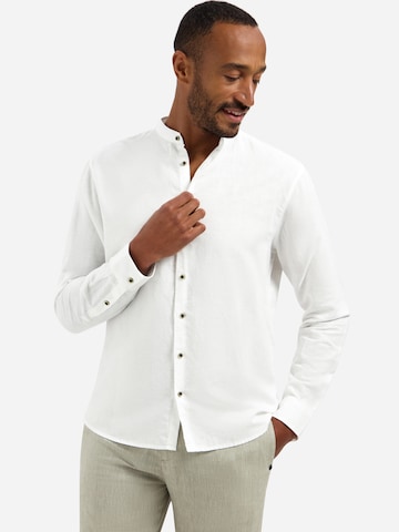 No Excess Regular Fit Hemd in Weiß: Vorderseite