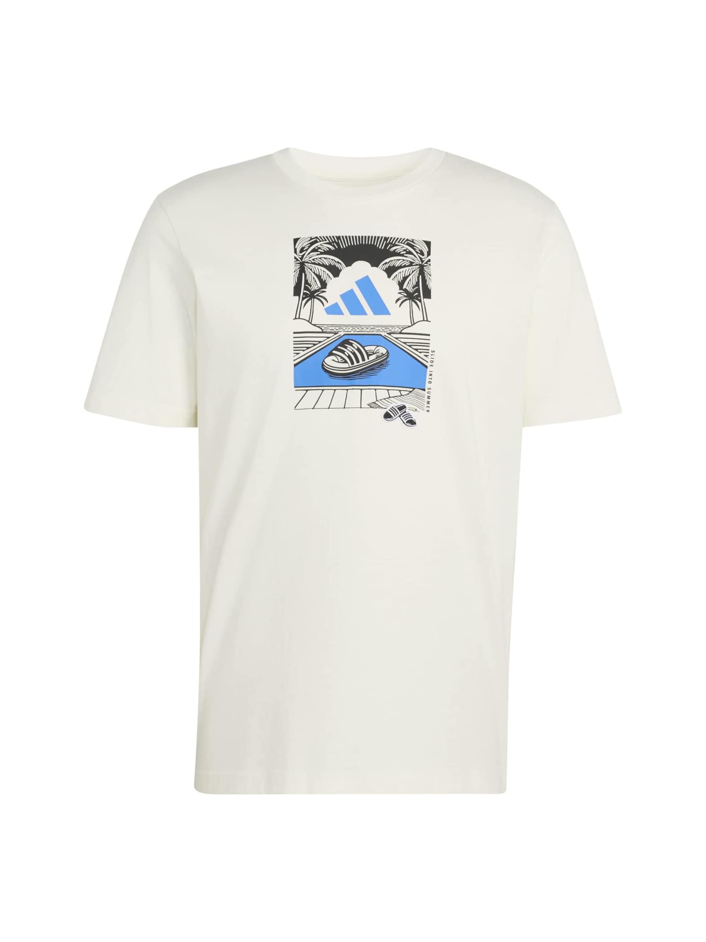 ADIDAS SPORTSWEAR Funkční tričko 'SLIDE' – bílá: přední strana