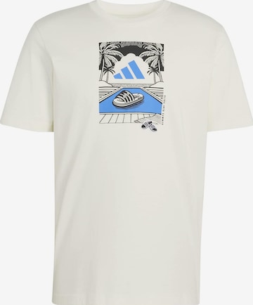 ADIDAS SPORTSWEARTehnička sportska majica 'SLIDE' - bijela boja: prednji dio