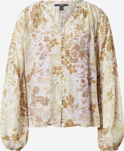 Esprit Collection Блуза в светлокафяво / жълто / пастелнолилаво, Преглед на продукта
