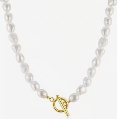 ROUGEMONT Jewellery Kette 'Damen Barock-Perlenkette Perla 45cm' in 41cm in gold, Produktansicht