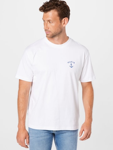 MAKIA - Camiseta 'Folke' en blanco: frente