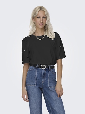 ONLY - Camiseta 'LINA' en negro: frente