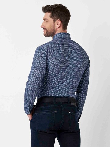 DESOTO Slim fit Button Up Shirt in Blue