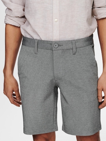 Only & Sons Regular Chino Pants 'Mark' in Grey