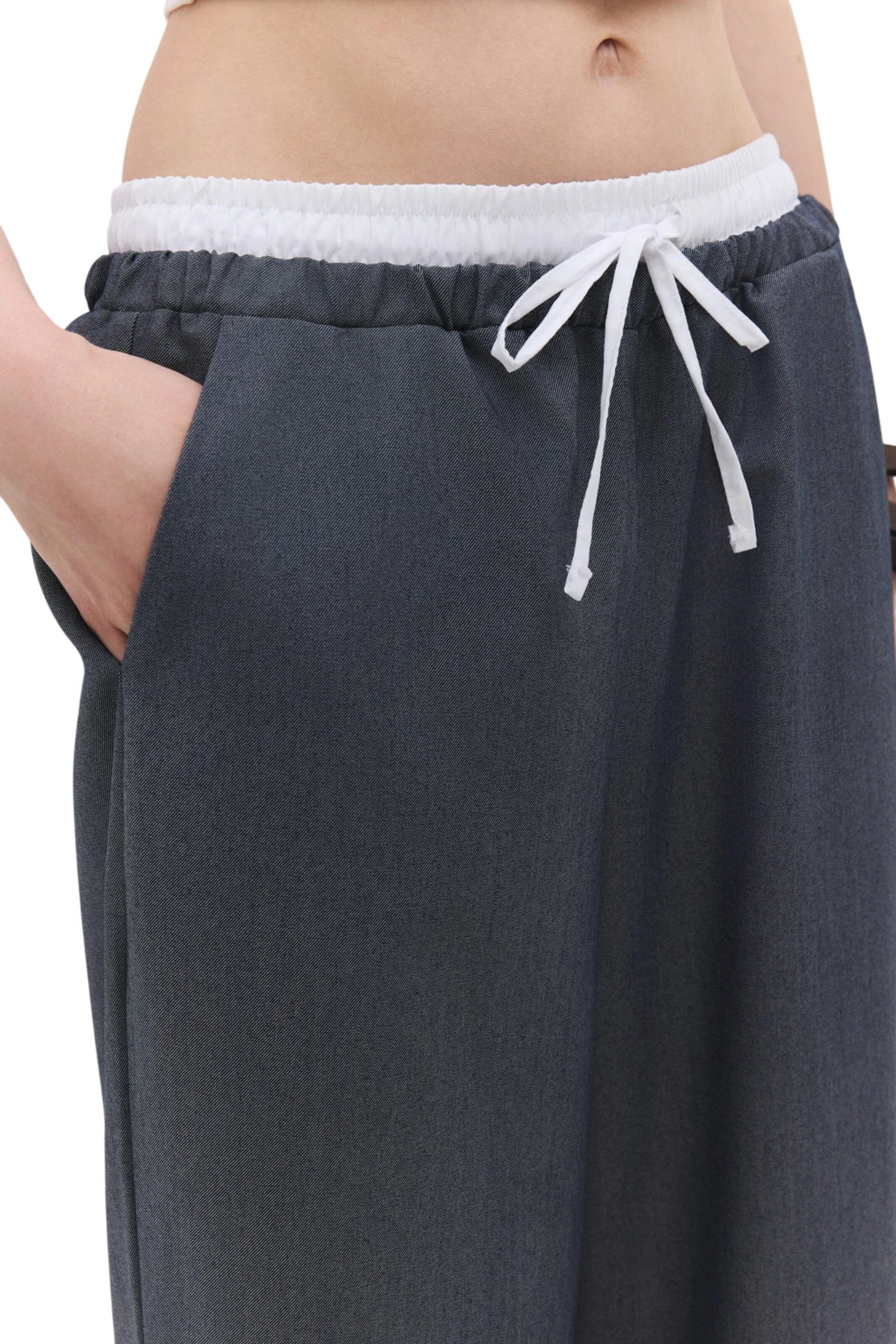 No Matter What Wide Leg Hose in Grau