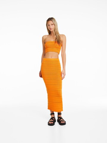 Bershka Stick felső - narancs
