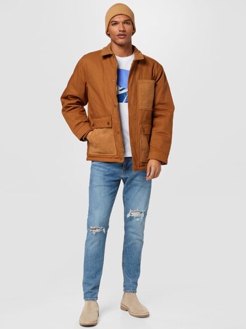 !Solid Between-Season Jacket 'Deke' in Brown