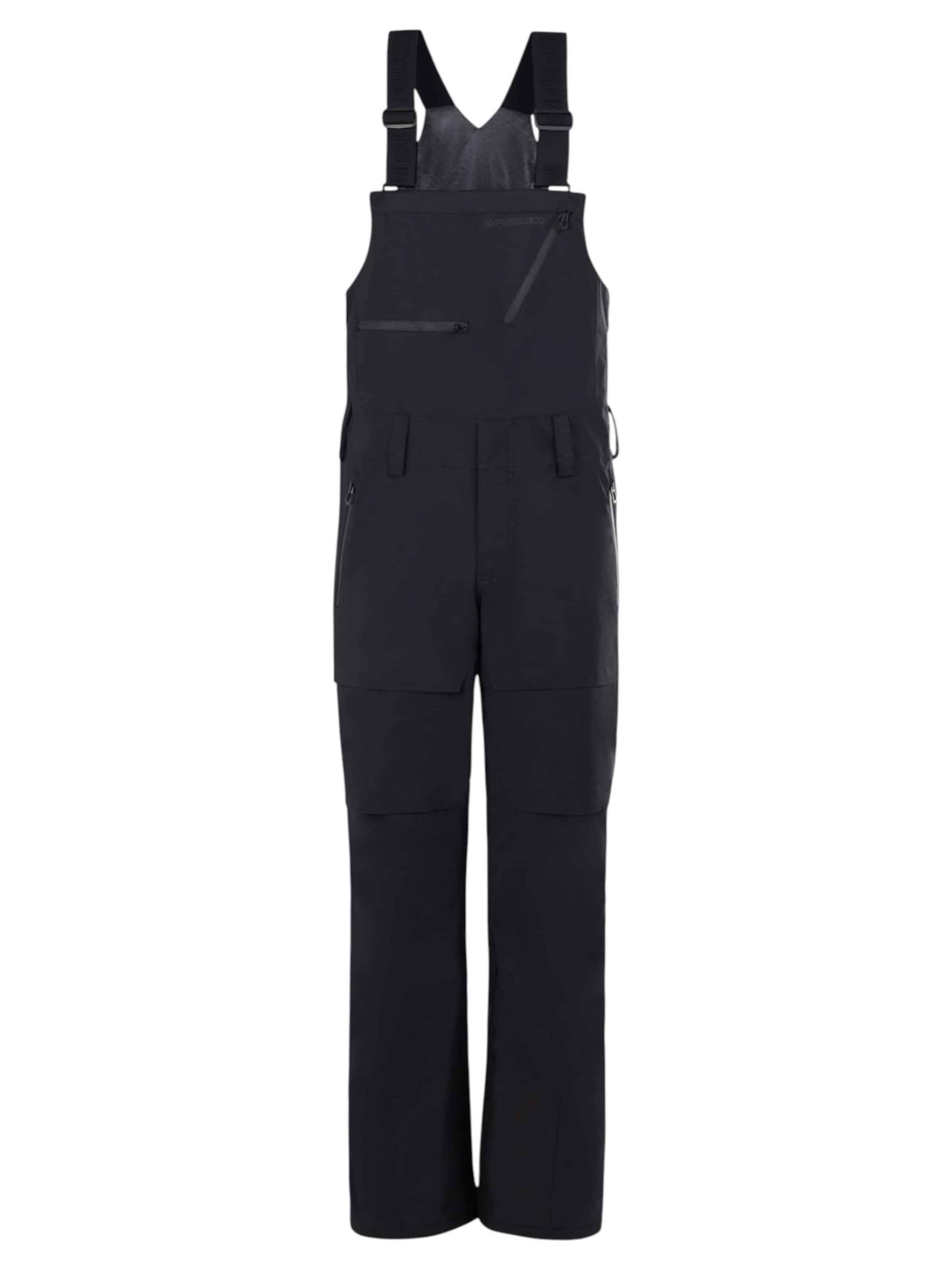 Regular Pantalon fonctionnel 'Benton 3L Bib' Fundango en noir : devant