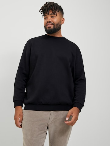 Jack & Jones Plus Sweatshirt 'Bradley' in Schwarz: predná strana