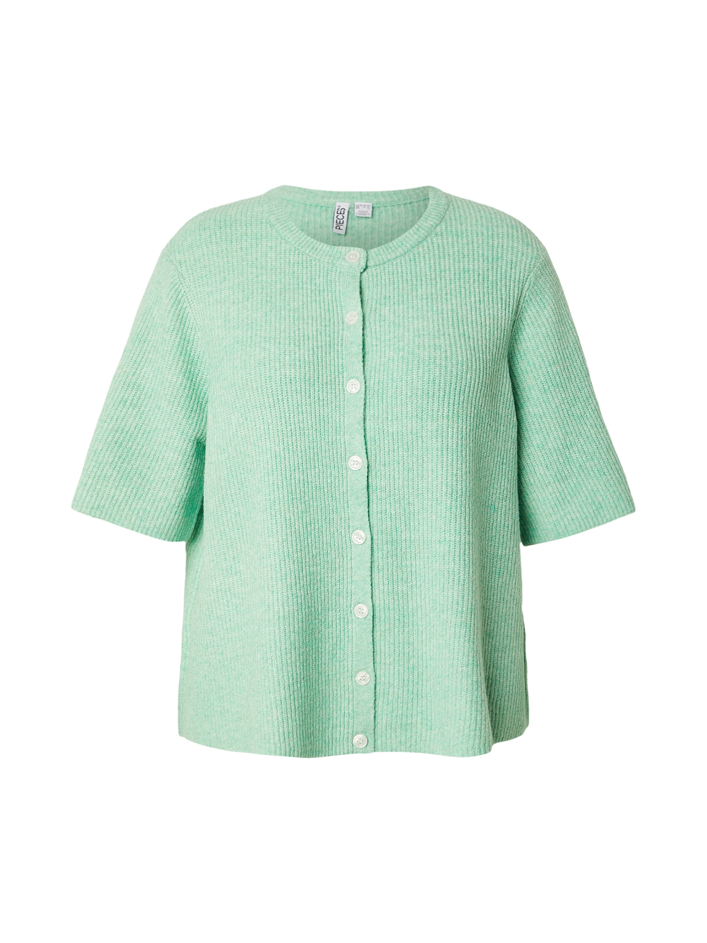 Cardigan 'PCSILLY' PIECES Curve en vert : devant