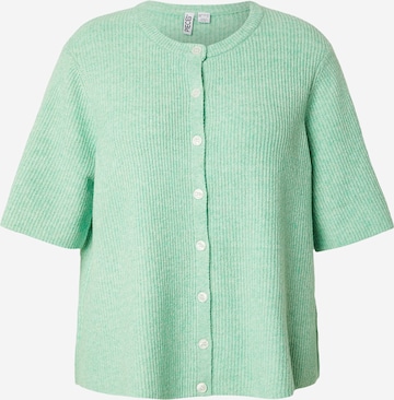 PIECES Curve Kardigan 'PCSILLY' w kolorze zielony: przód