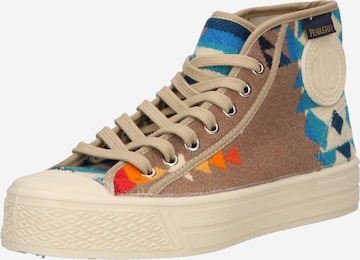 US Rubber High-Top Sneakers 'PENDLETON' in Beige: front