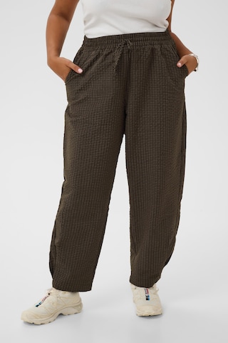 KAFFE CURVE Loosefit Broek in Bruin
