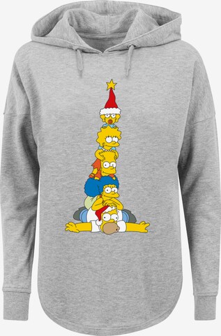 F4NT4STIC Sweatshirt 'The Simpsons Family Christmas Tree' in Grau: predná strana