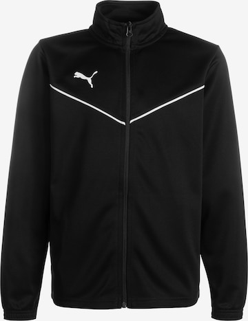 PUMA Athletic Jacket 'TeamRise' in Black: front