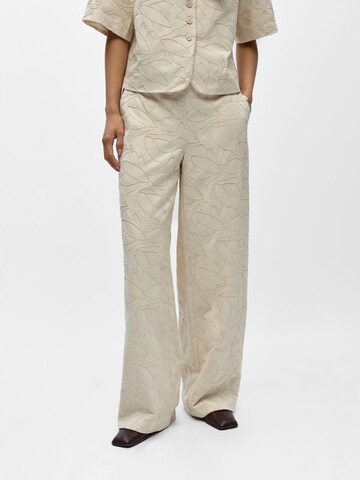 Wide leg Pantaloni 'OBJMathilda' di OBJECT in beige