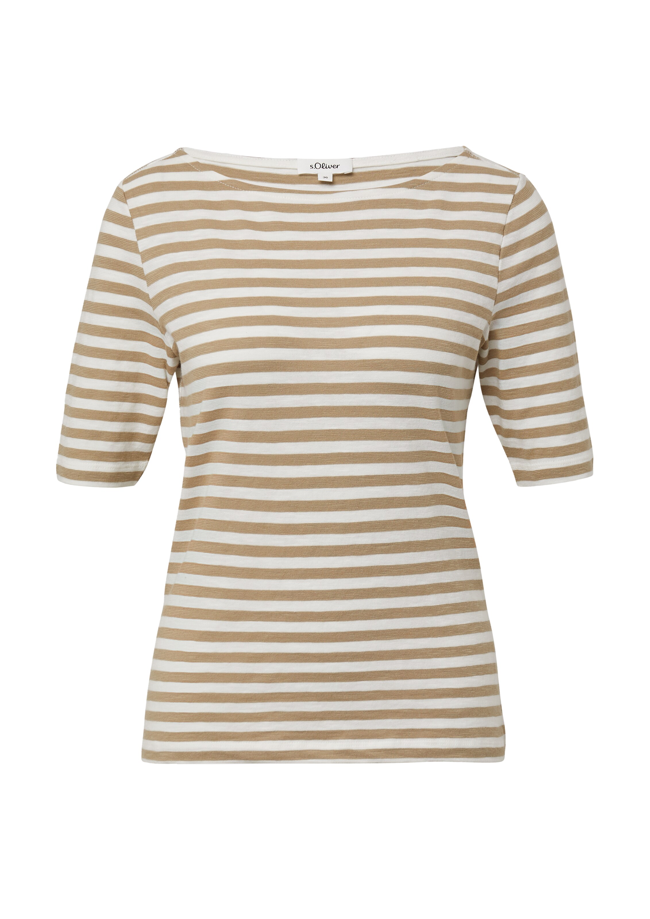 s.Oliver Shirt in Bruin: voorkant