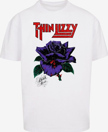 Merchcode T-Shirt 'Thin Lizzy - Rose' in Weiß: predná strana
