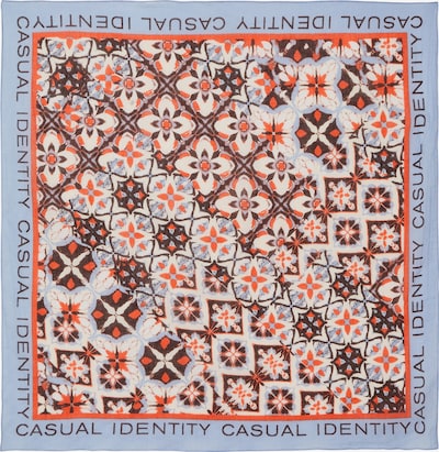 COMMA Tuch in himmelblau / dunkelorange / schwarz / offwhite, Produktansicht
