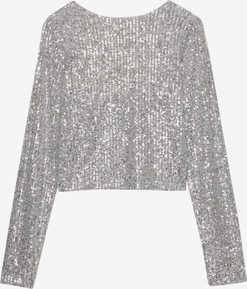 T-shirt 'PACIFIC' Pull&Bear en argent : devant