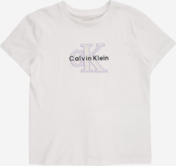 T-Shirt Calvin Klein Jeans en blanc : devant