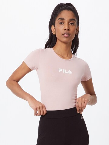 FILA Shirt Bodysuit in Pink: front