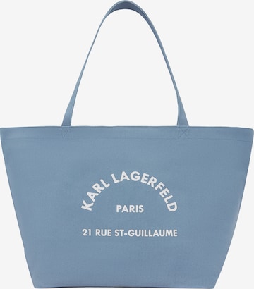 Cabas 'Rue St-Guillaume' Karl Lagerfeld en bleu : devant